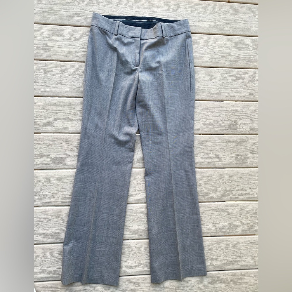 Ann Taylor Plaid Straight Leg Dress Pants